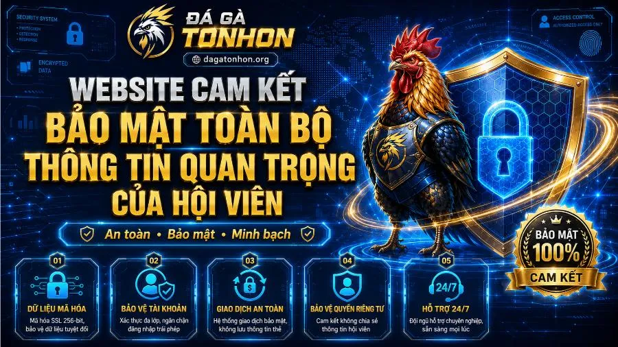 Website cam kết bảo mật toàn bộ thông tin quan trọng của hội viên
